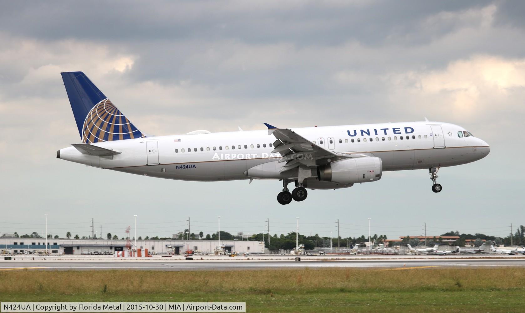 N424UA, 1995 Airbus A320-232 C/N 506, United