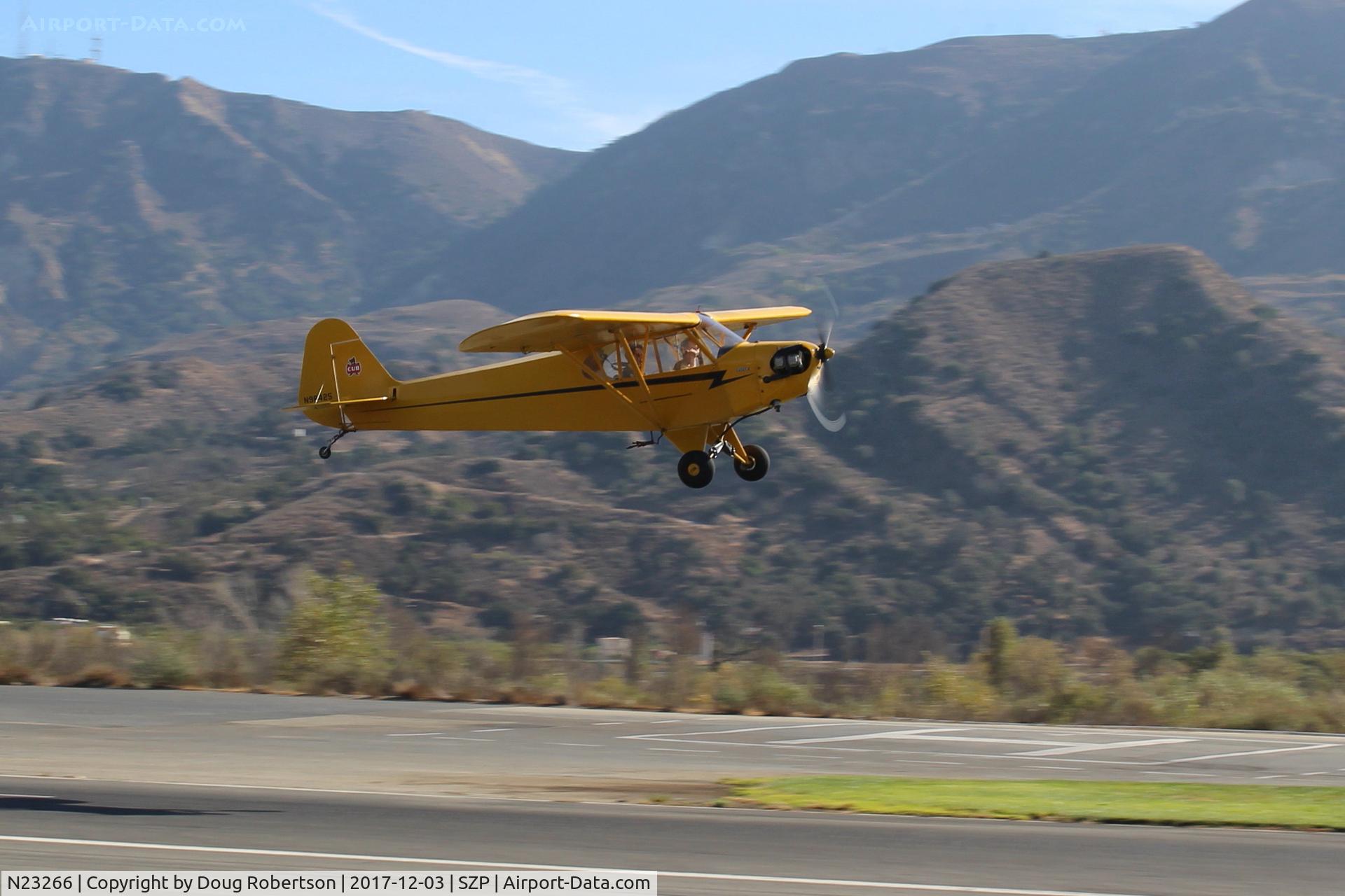 N23266, 1939 Piper J3C-65 Cub Cub C/N 3113, 1939 Piper J3C-65 CUB, Continental A&C65 65 Hp, takeoff climb Rwy 22