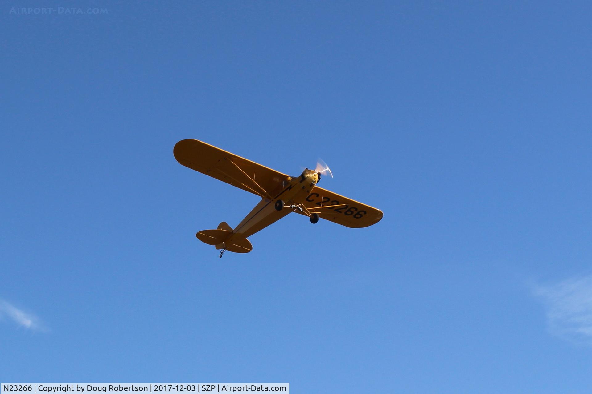 N23266, 1939 Piper J3C-65 Cub Cub C/N 3113, 1939 Piper J3C65 CUB, Continental A&C65 65 Hp, takeoff climb Rwy 22