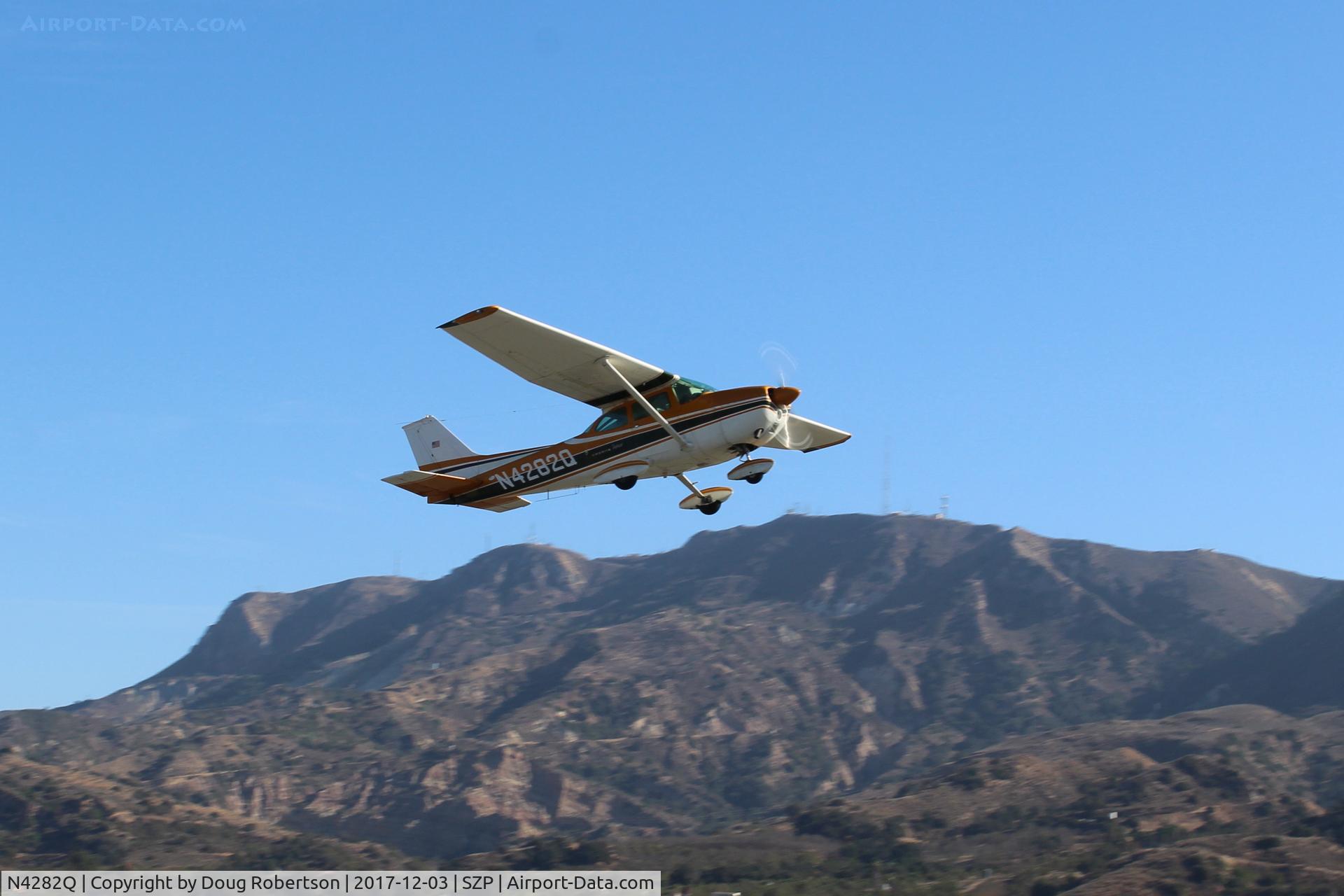 N4282Q, 1971 Cessna 172L C/N 17260182, 1971 Cessna 172L SKYHAWK, Lycoming O-320-E2D 150 Hp, takeoff climb Rwy 22