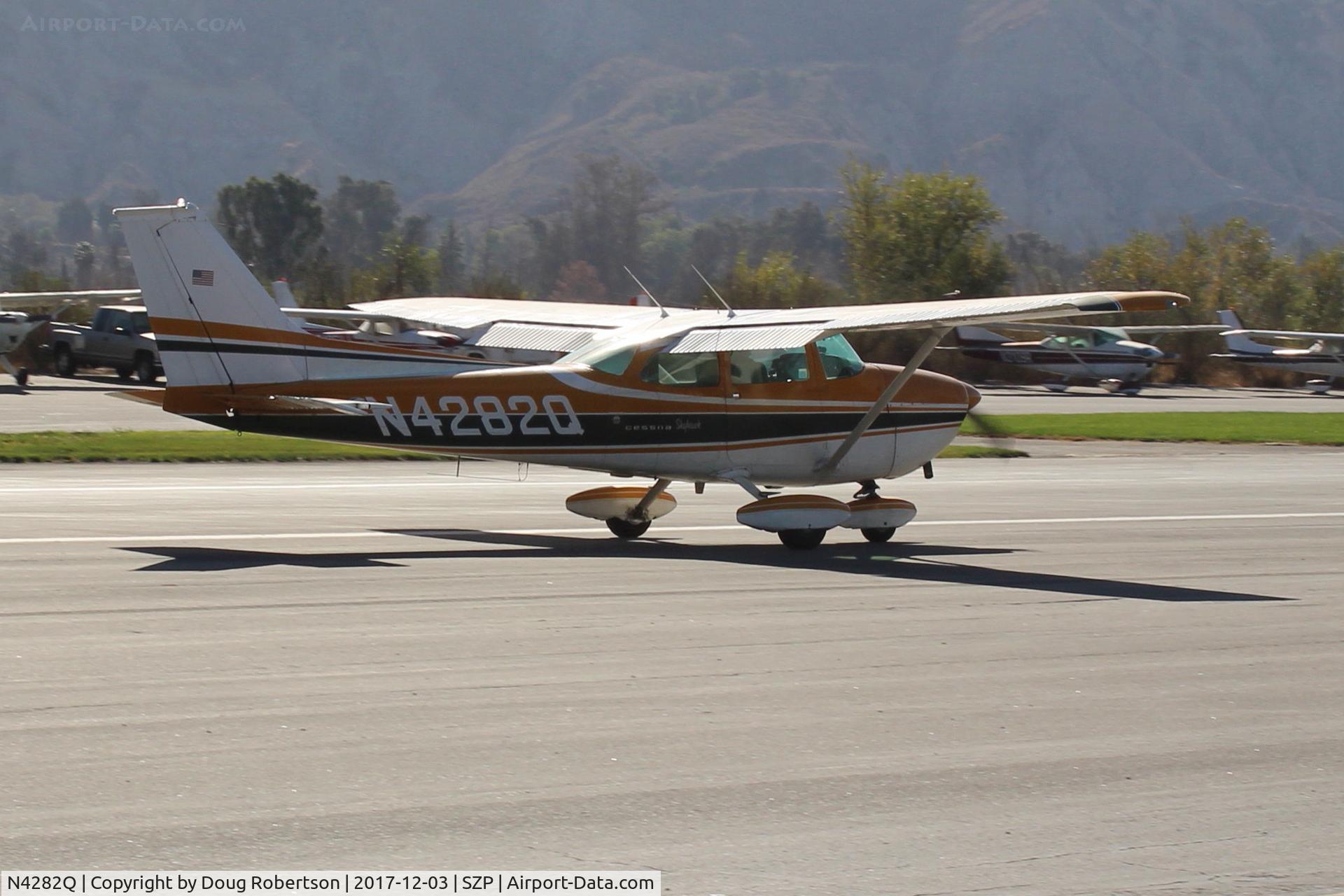 N4282Q, 1971 Cessna 172L C/N 17260182, 1971 Cessna 172L SKYHAWK, Lycoming O-320-E2D 150 Hp, taxi off the active