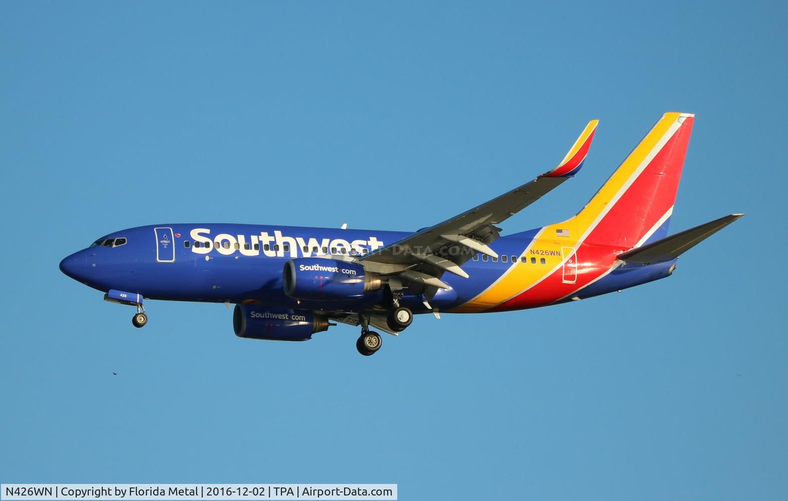 N426WN, 2002 Boeing 737-7H4 C/N 29830, Southwest