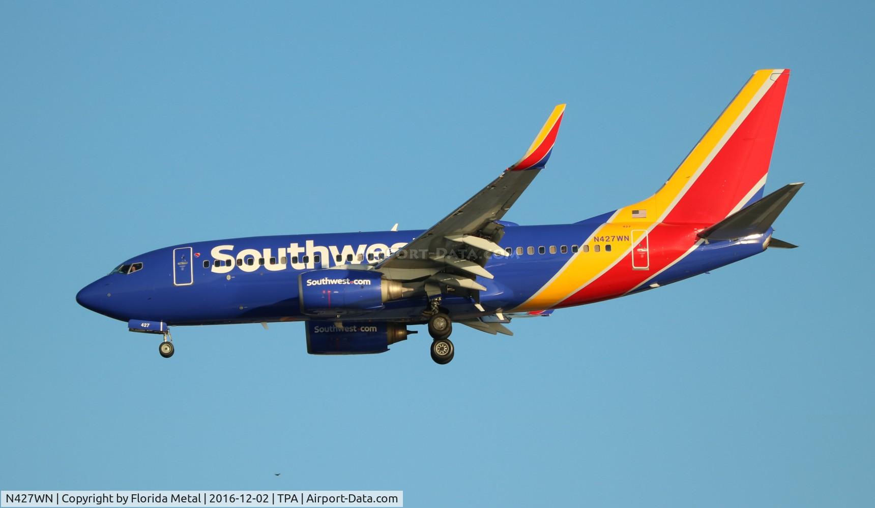 N427WN, 2002 Boeing 737-7H4 C/N 29831, Southwest