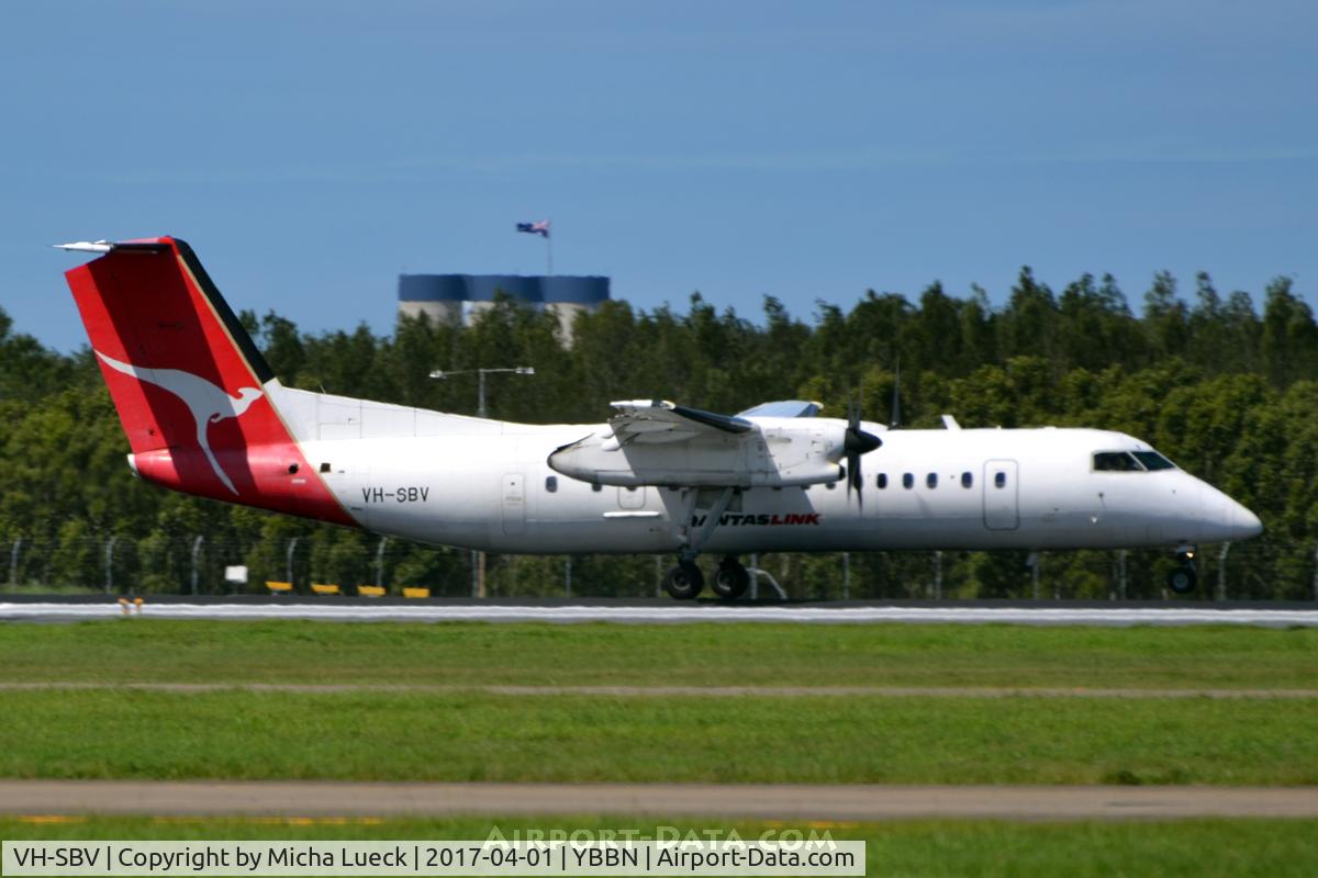 VH-SBV, 2003 De Havilland Canada DHC-8-315Q Dash 8 C/N 595, At Brisbane