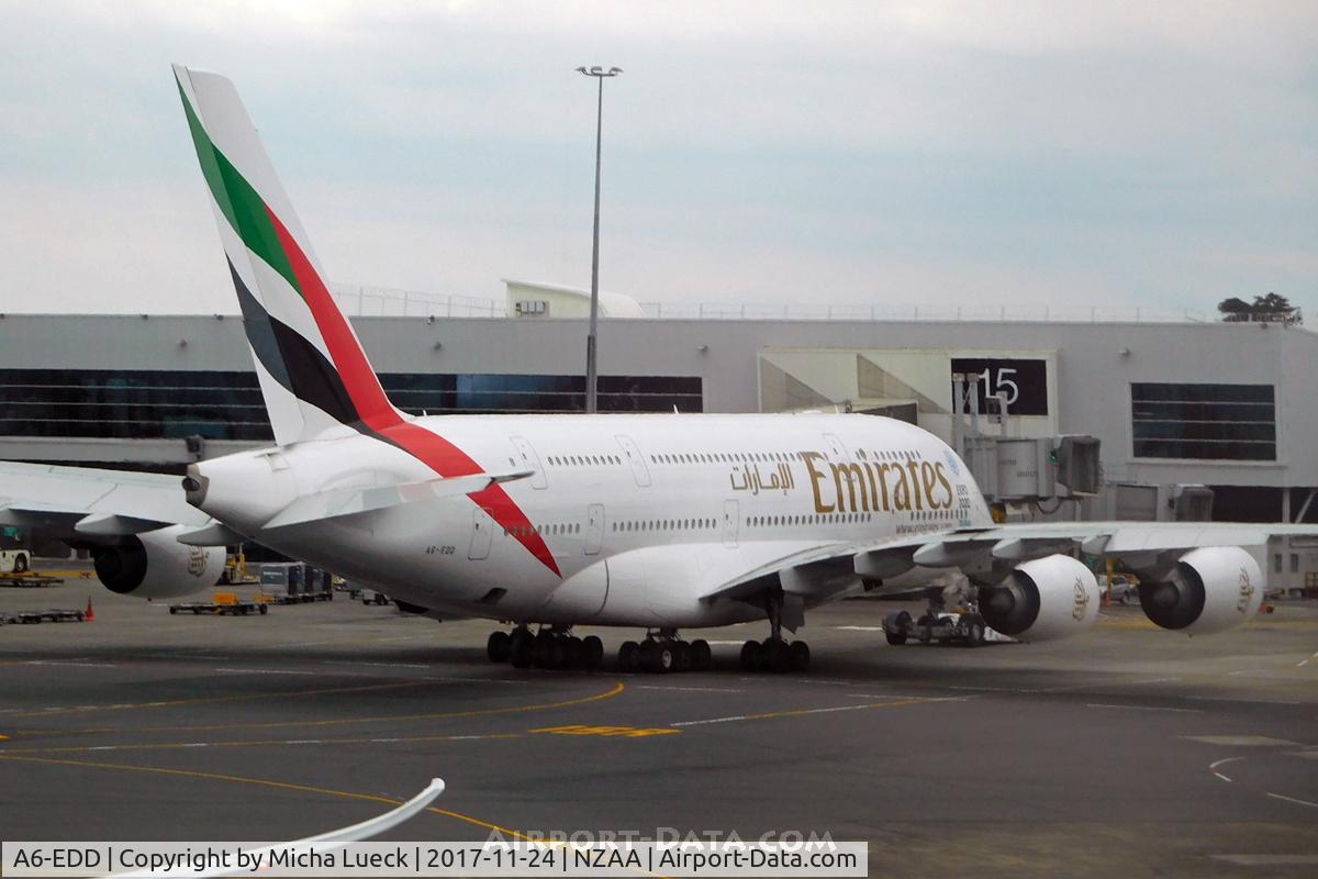 A6-EDD, 2008 Airbus A380-861 C/N 020, At Auckland