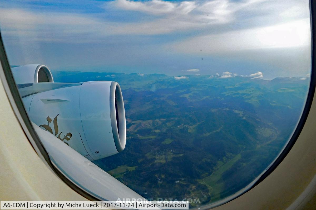 A6-EDM, 2010 Airbus A380-861 C/N 042, Climbing out of Auckland (AKL-BNE)