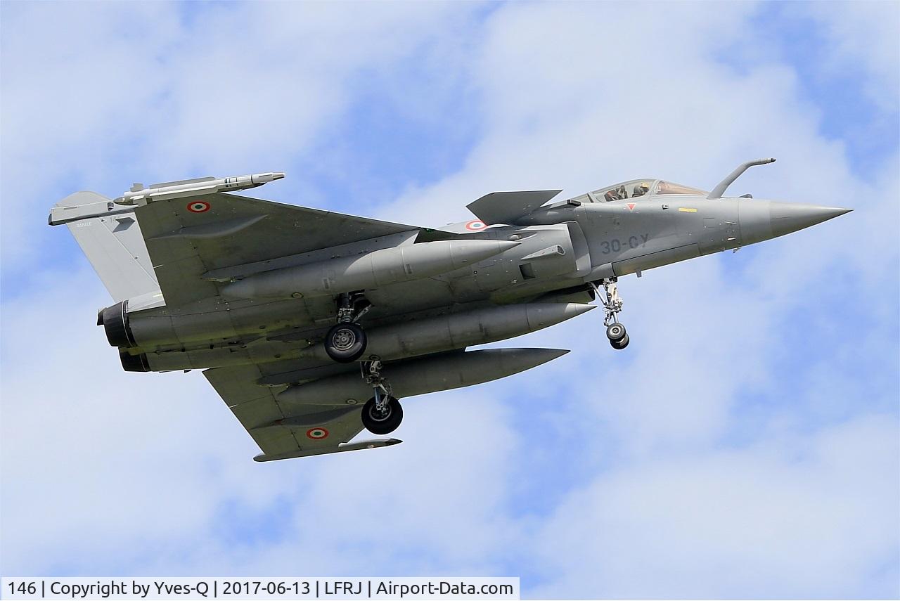 146, Dassault Rafale C C/N 146, Dassault Rafale C, Short approach rwy 08, Landivisiau Naval Air Base (LFRJ) Tiger Meet 2017