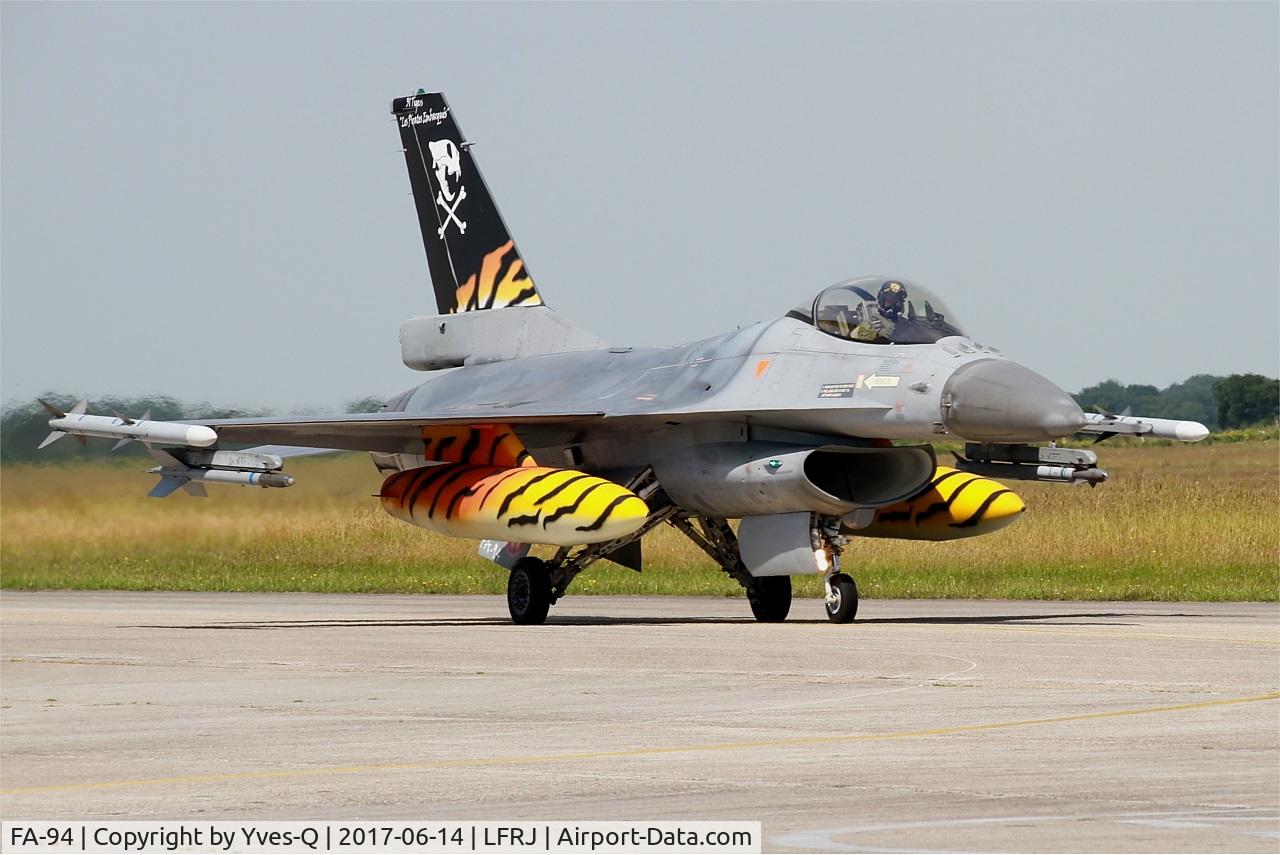 FA-94, SABCA F-16AM Fighting Falcon C/N 6H-94, SABCA F-16AM Fighting Falcon, Taxiing to flight line, Landivisiau Naval Air Base (LFRJ) Tiger Meet 2017