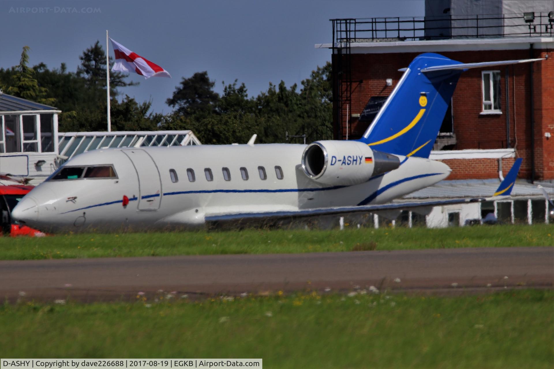 D-ASHY, 2013 Bombardier Challenger 605 (CL-600-2B16) C/N 5926, D ASHY at Biggin Hill