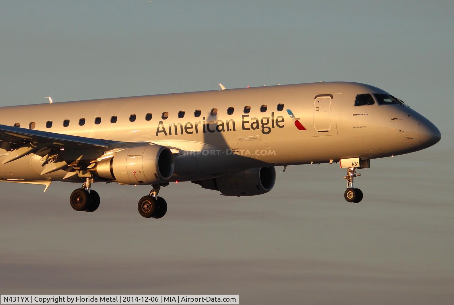 N431YX, 2014 Embraer 175LR (ERJ-170-200LR) C/N 17000413, American Eagle