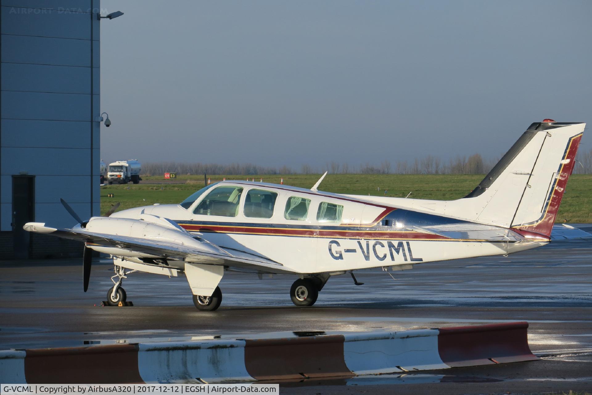 G-VCML, 1982 Beech 58 Baron C/N TH-1346, Seen parked at Saxons