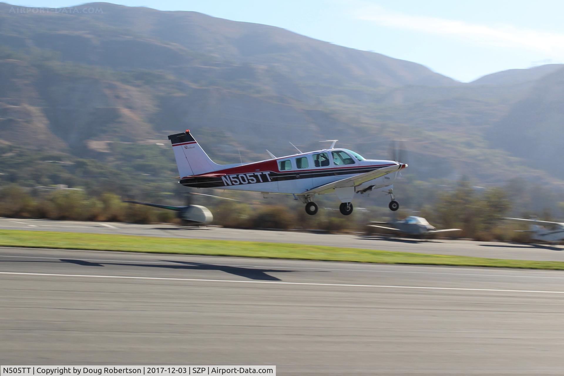 N505TT, 1972 Beech A36 Bonanza 36 C/N E-376, 1972 Beech A36 BONANZA, Continental IO-520 285 Hp, takeoff climb Rwy 22