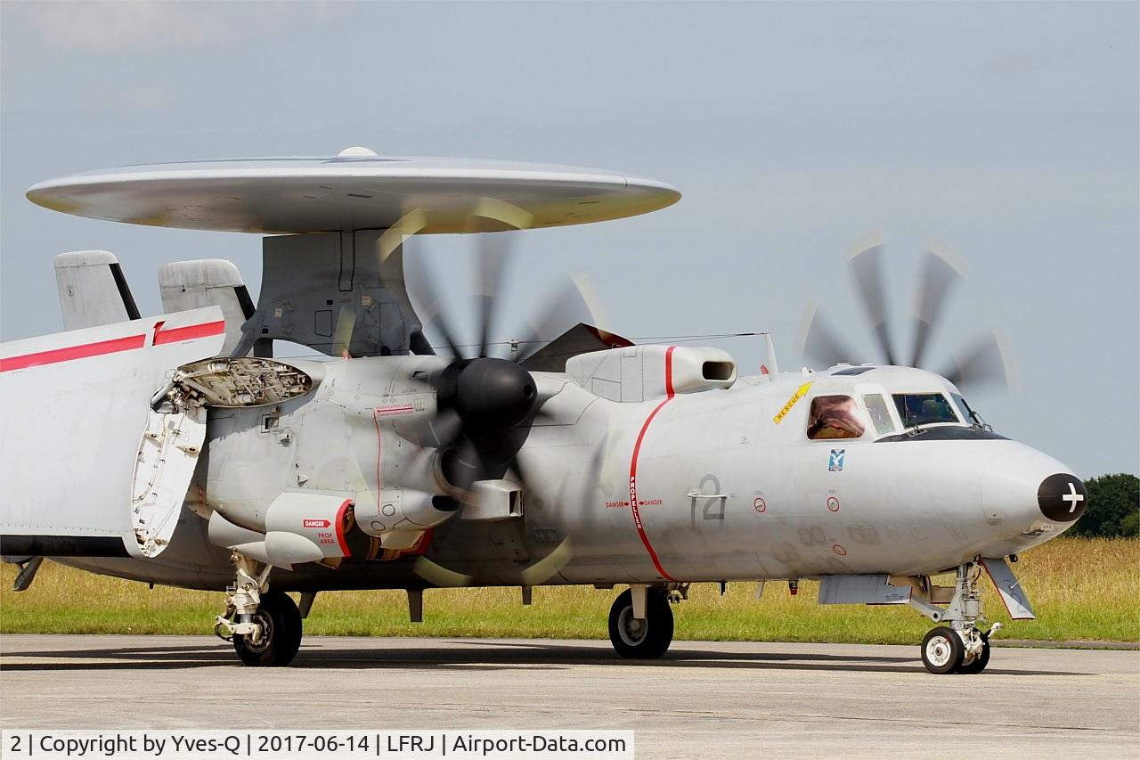 2, Grumman E-2C Hawkeye 2000 (G-123) C/N FR-2, Grumman E-2C Hawkeye, Taxiing to flight line, Landivisiau Naval Air Base (LFRJ) Tiger Meet 2017