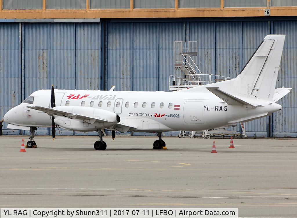 YL-RAG, 1986 Saab SF340A(F) C/N 340A-052, Parked at the General Aviation area...