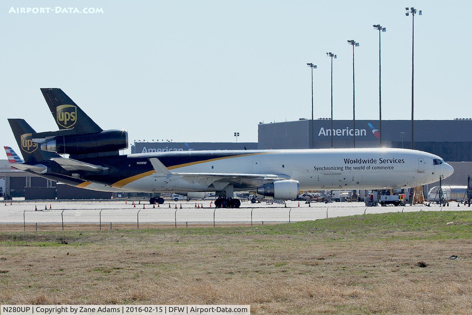 N280UP, 1997 McDonnell Douglas MD-11F C/N 48634, On the UPS ramp at DFW Airport
