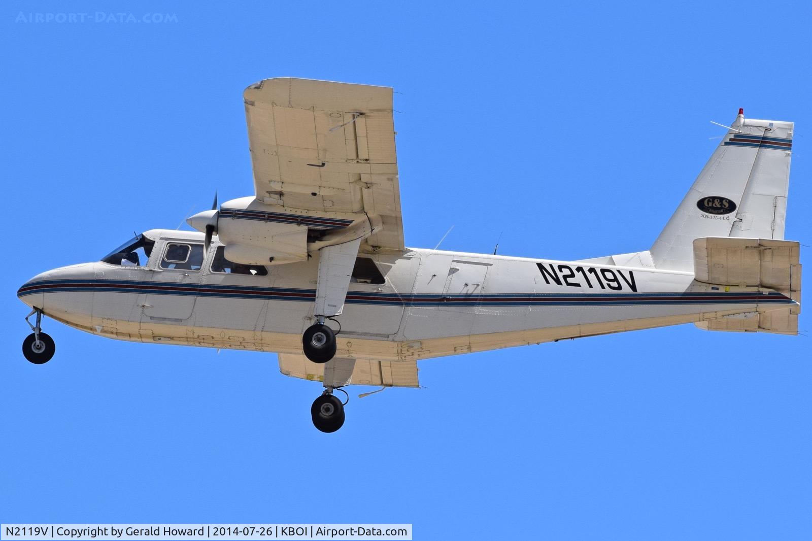 N2119V, 1981 Britten-Norman BN-2B-26 Islander C/N 2105, Departing RWY 28L.