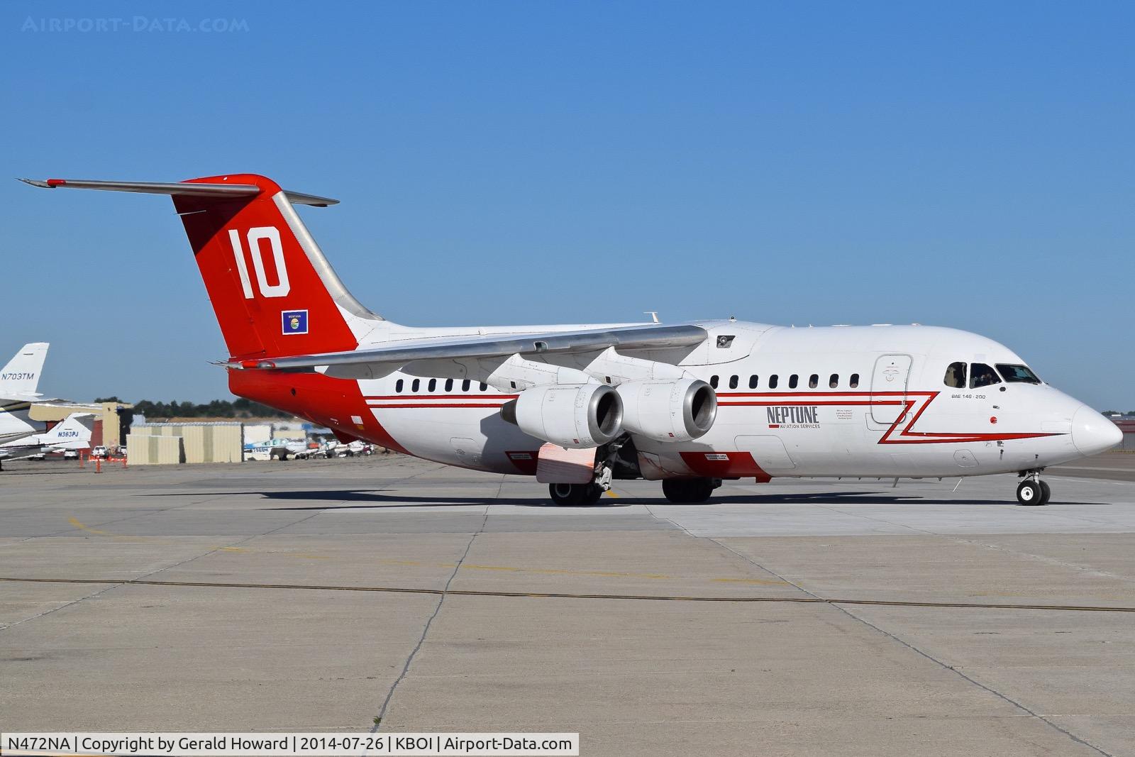N472NA, 1989 British Aerospace BAe.146-200A C/N E2138, Taxiing of the south GA ramp.
