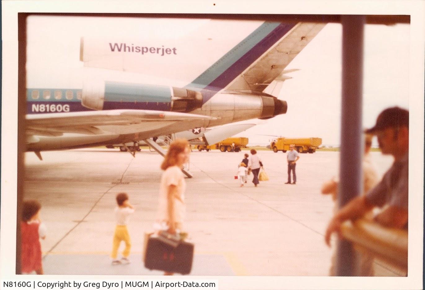 N8160G, 1967 Boeing 727-025C C/N 19360, At the GTMO (Guantanamo Bay) Naval Air Station 1974
