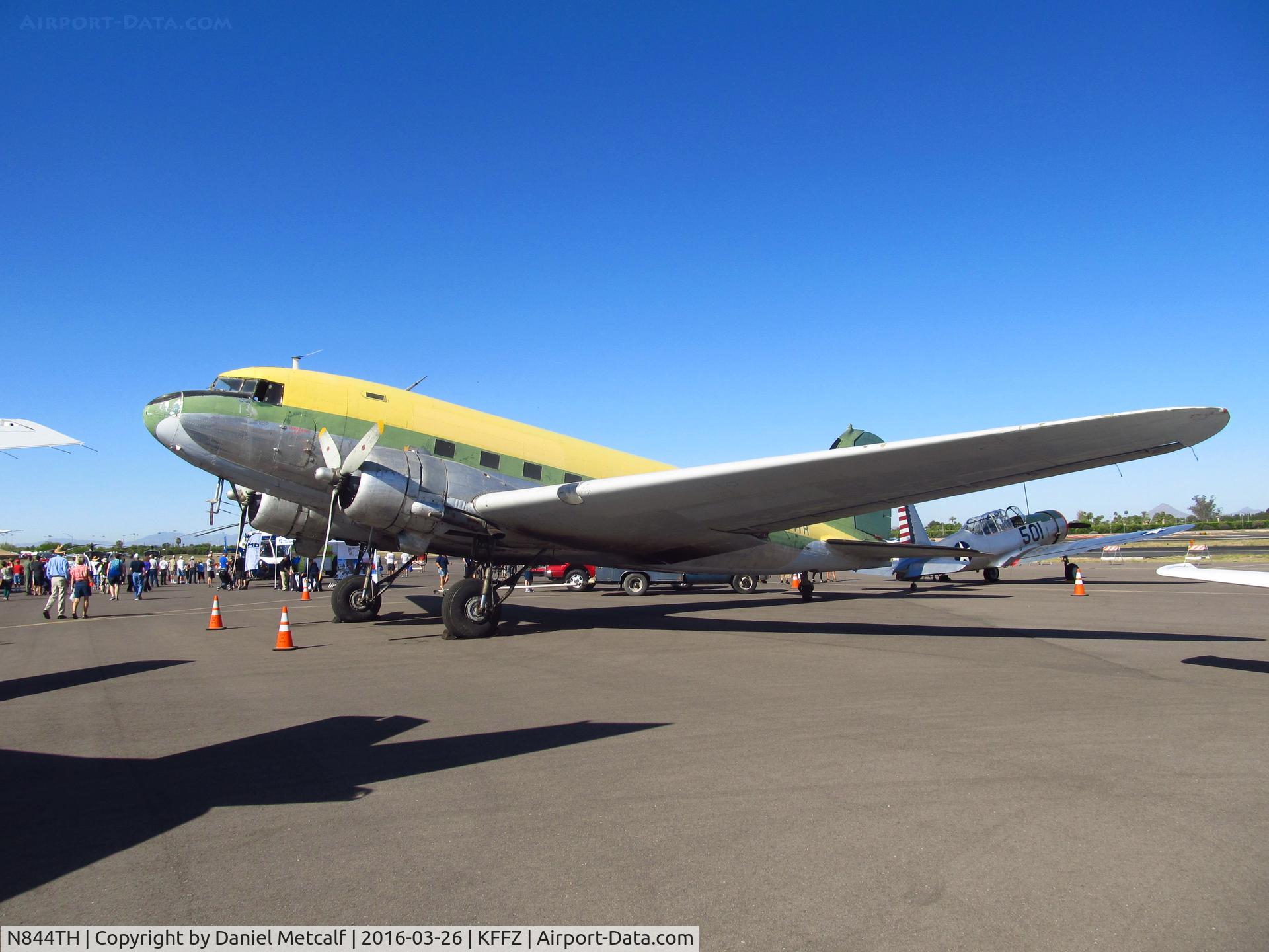 N844TH, 1944 Douglas DC3C-S1C3G (C-47A) C/N 13070, Falcon Field Municipal Airport Open House 2016