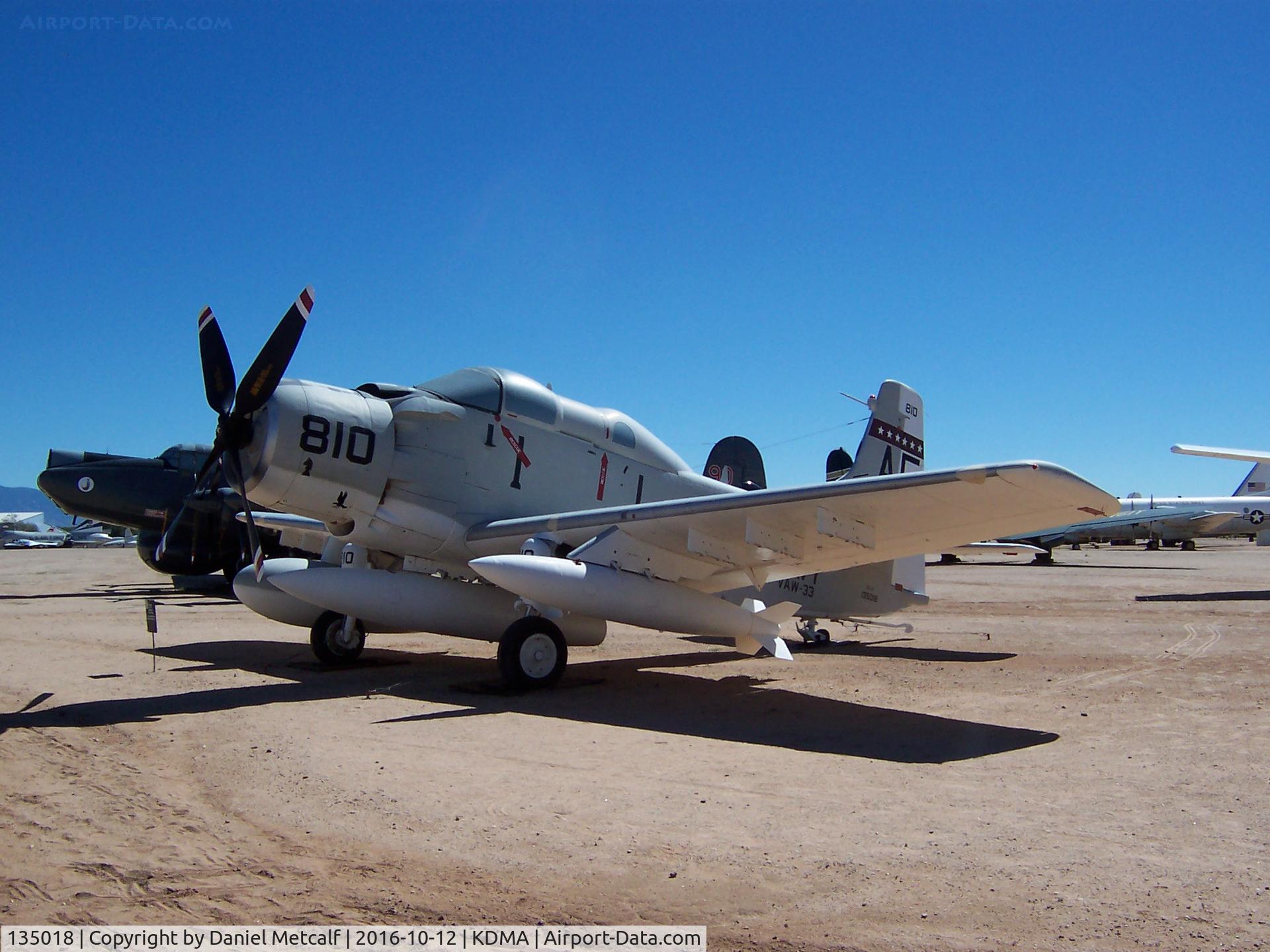135018, Douglas EA-1F Skyraider C/N 10095, Pima Air & Space Museum