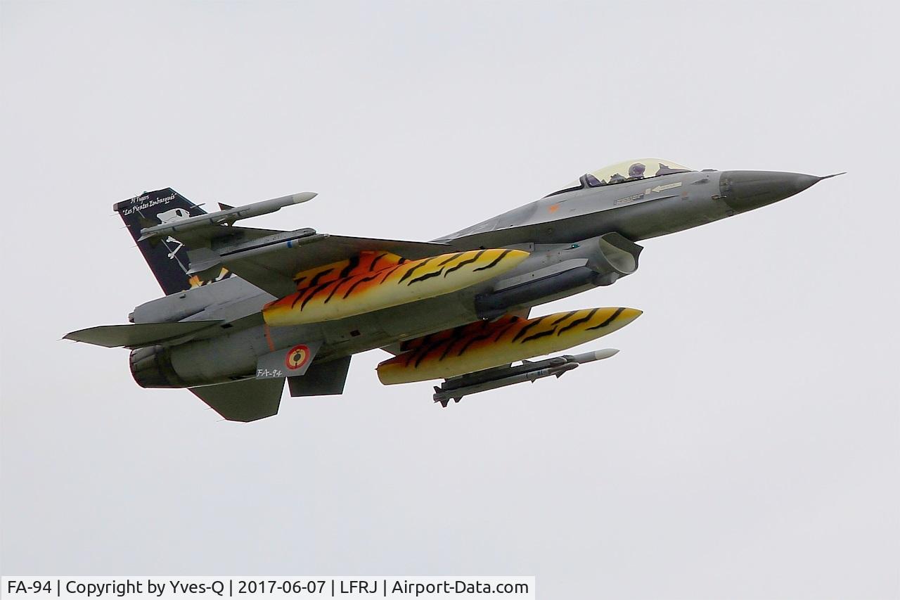 FA-94, SABCA F-16AM Fighting Falcon C/N 6H-94, SABCA F-16AM Fighting Falcon, Take off rwy 26, Landivisiau Naval Air Base (LFRJ) Tiger Meet 2017