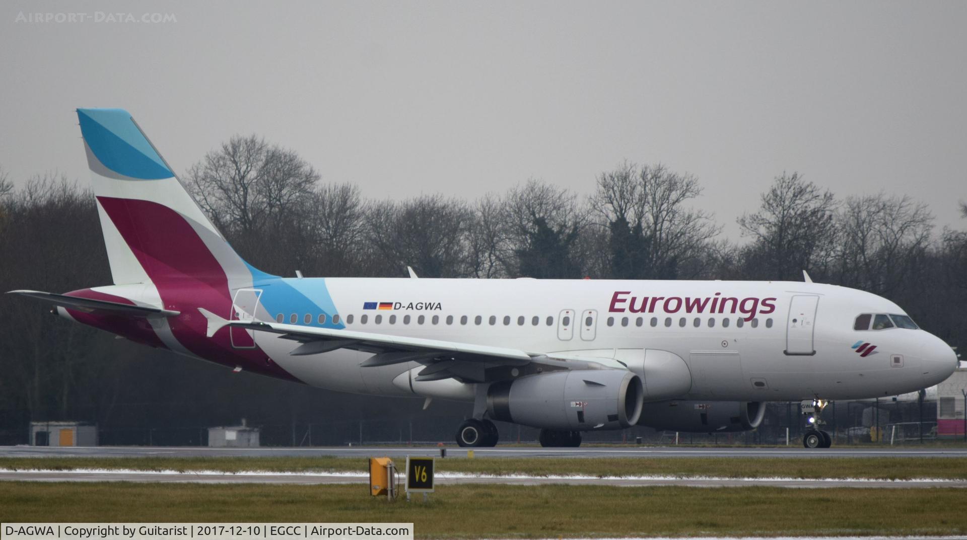 D-AGWA, 2006 Airbus A319-132 C/N 2813, At Manchester