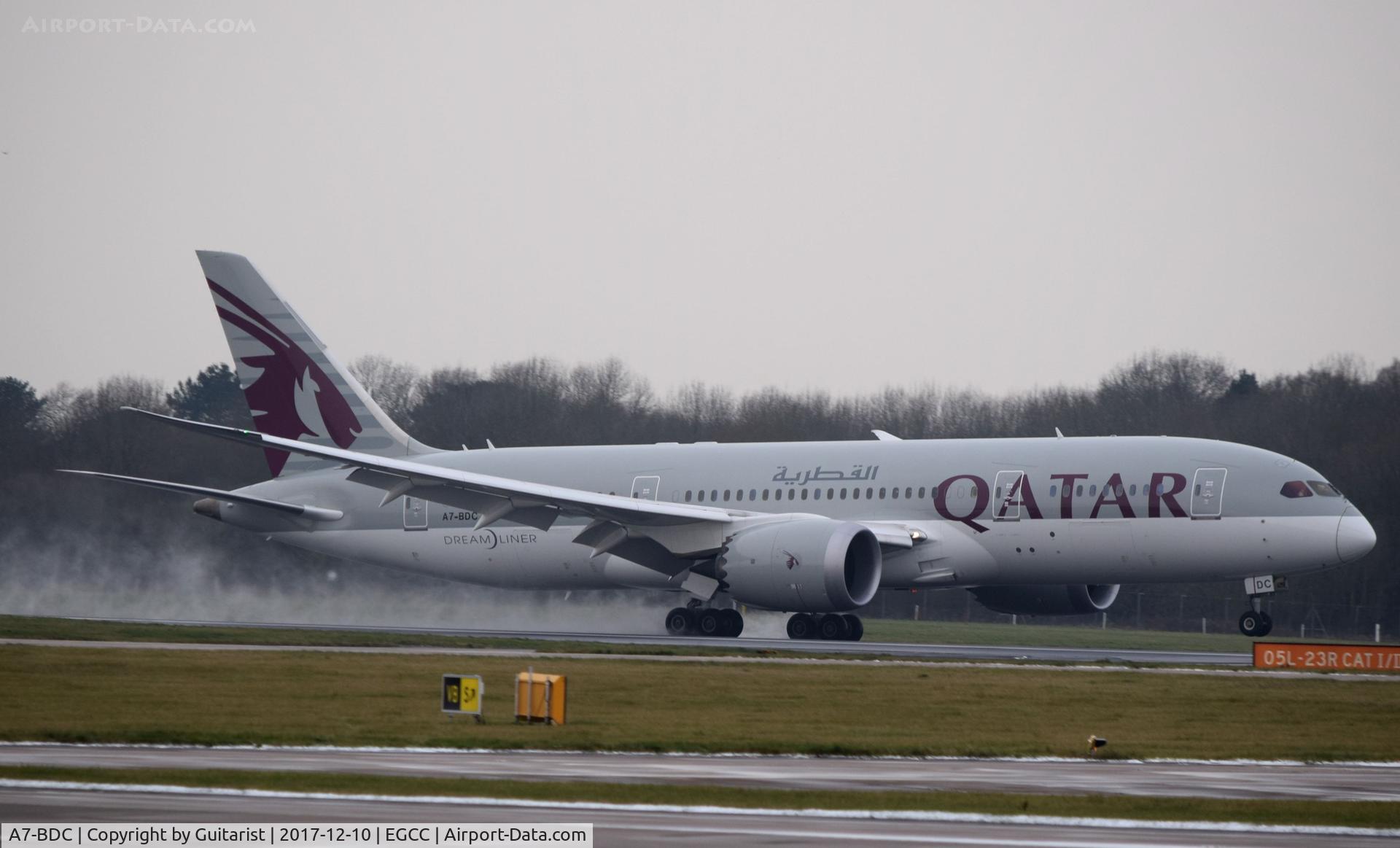 A7-BDC, 2016 Boeing 787-8 Dreamliner C/N 38347, At Manchester
