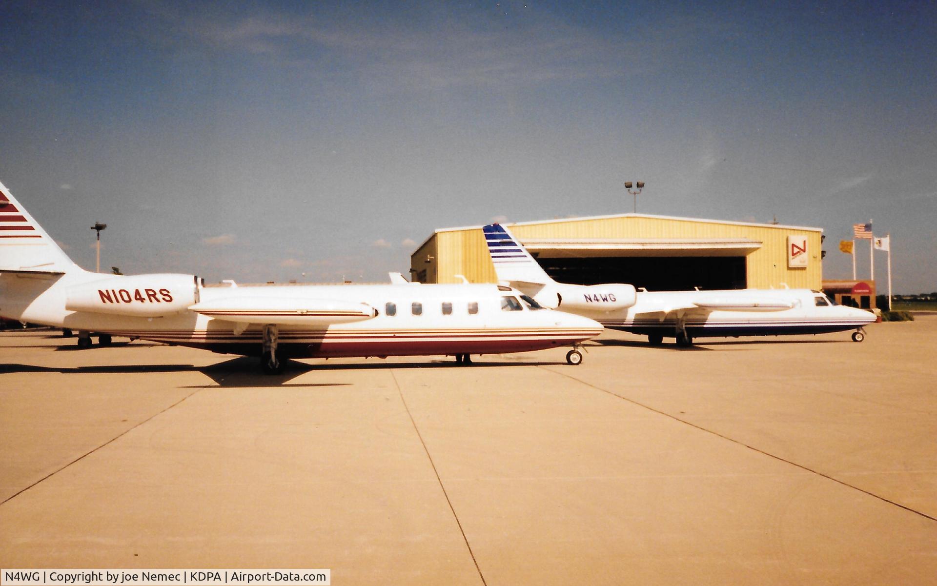 N4WG, 1976 Israel Aircraft Industries IAI-1124 Westwind C/N 200, N4WG and N104RS at DPA