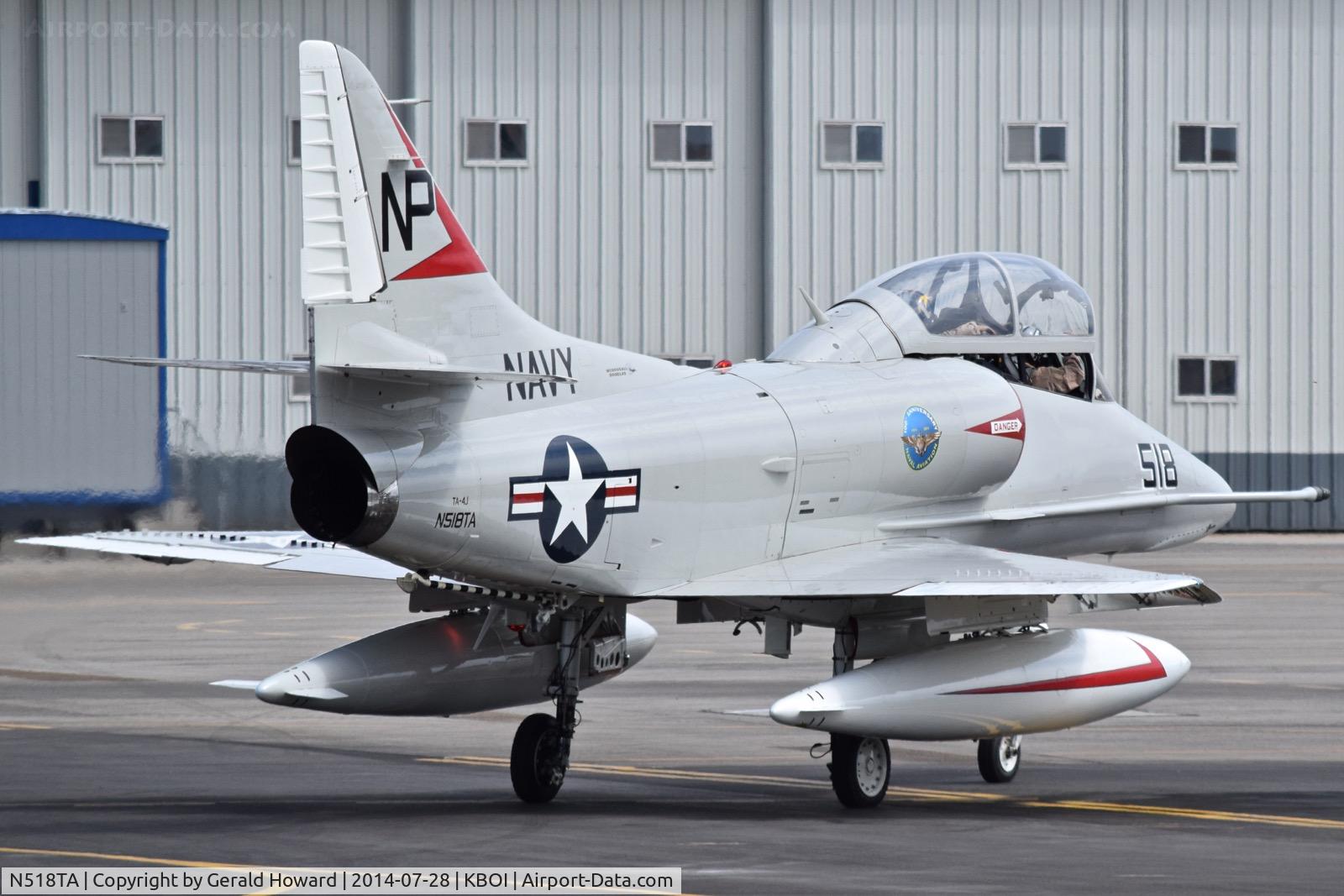 N518TA, 2010 Douglas TA-4J Skyhawk C/N 14291, Taxiing to the north GA ramp.