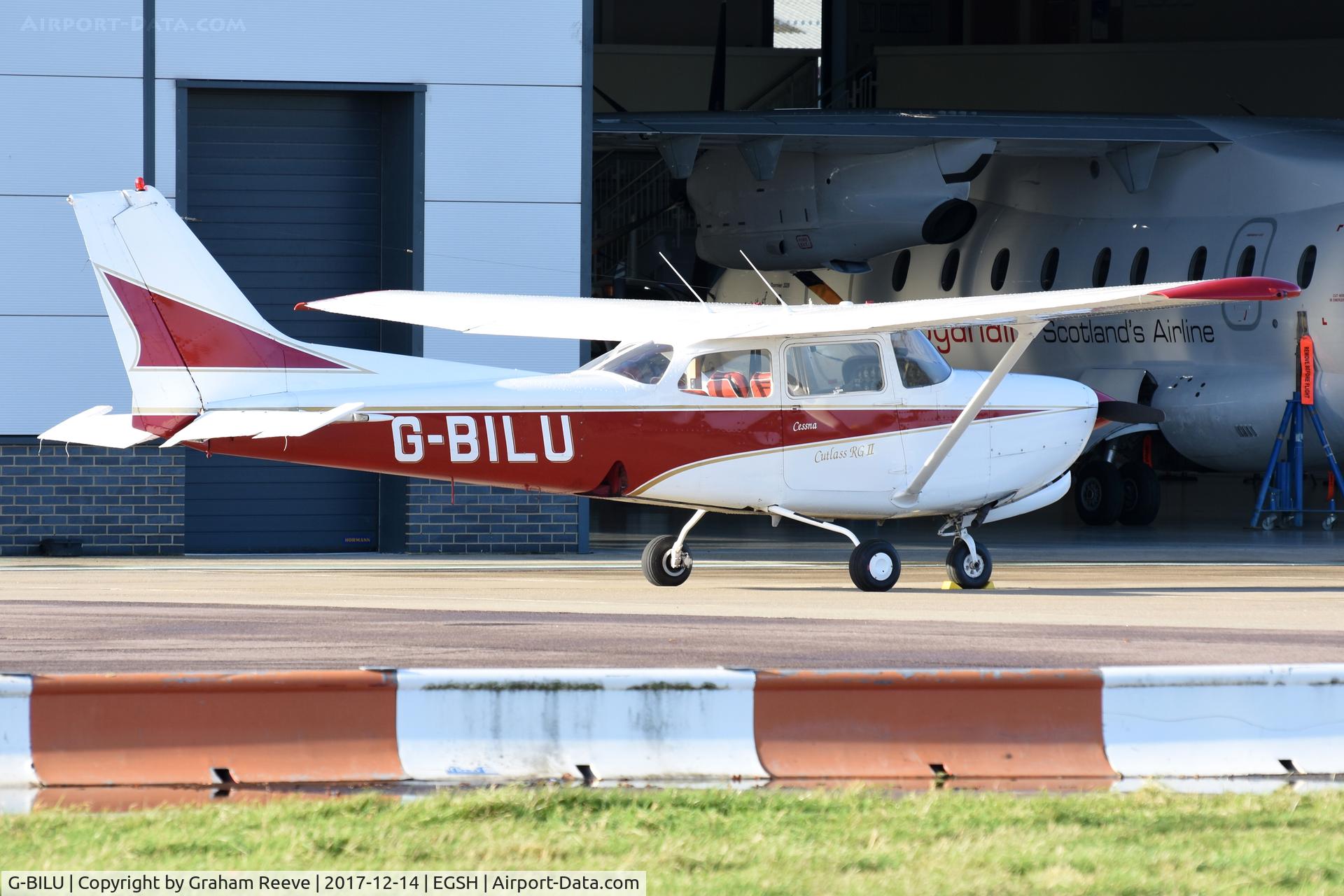 G-BILU, 1980 Cessna 172RG Cutlass RG C/N 172RG-0564, Parked at Norwich.