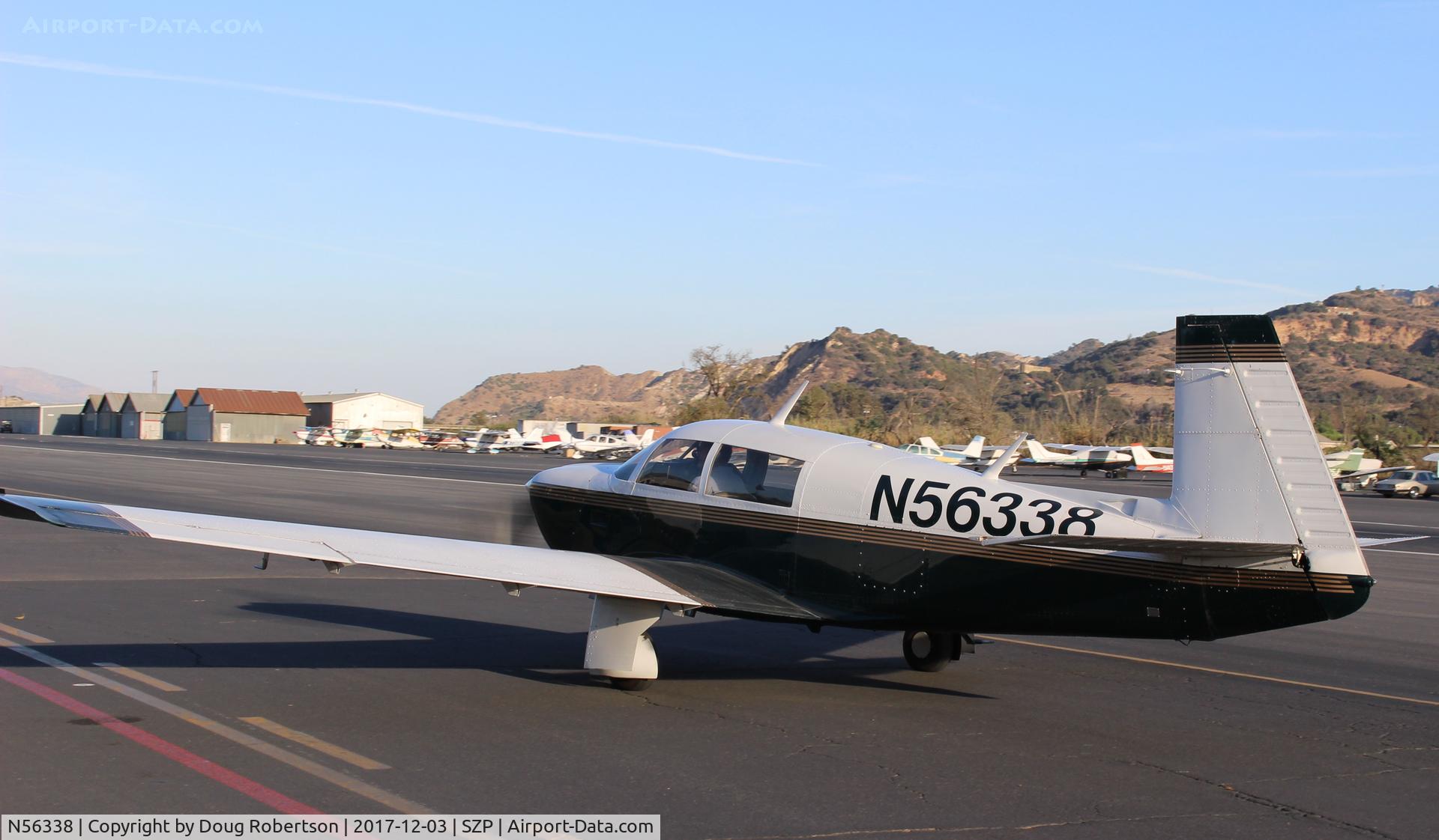 N56338, 1983 Mooney M20J 201 C/N 24-1372, 1983 Mooney M20J 201, Lycoming IO-360 SER A&C 200 Hp, taxi turn