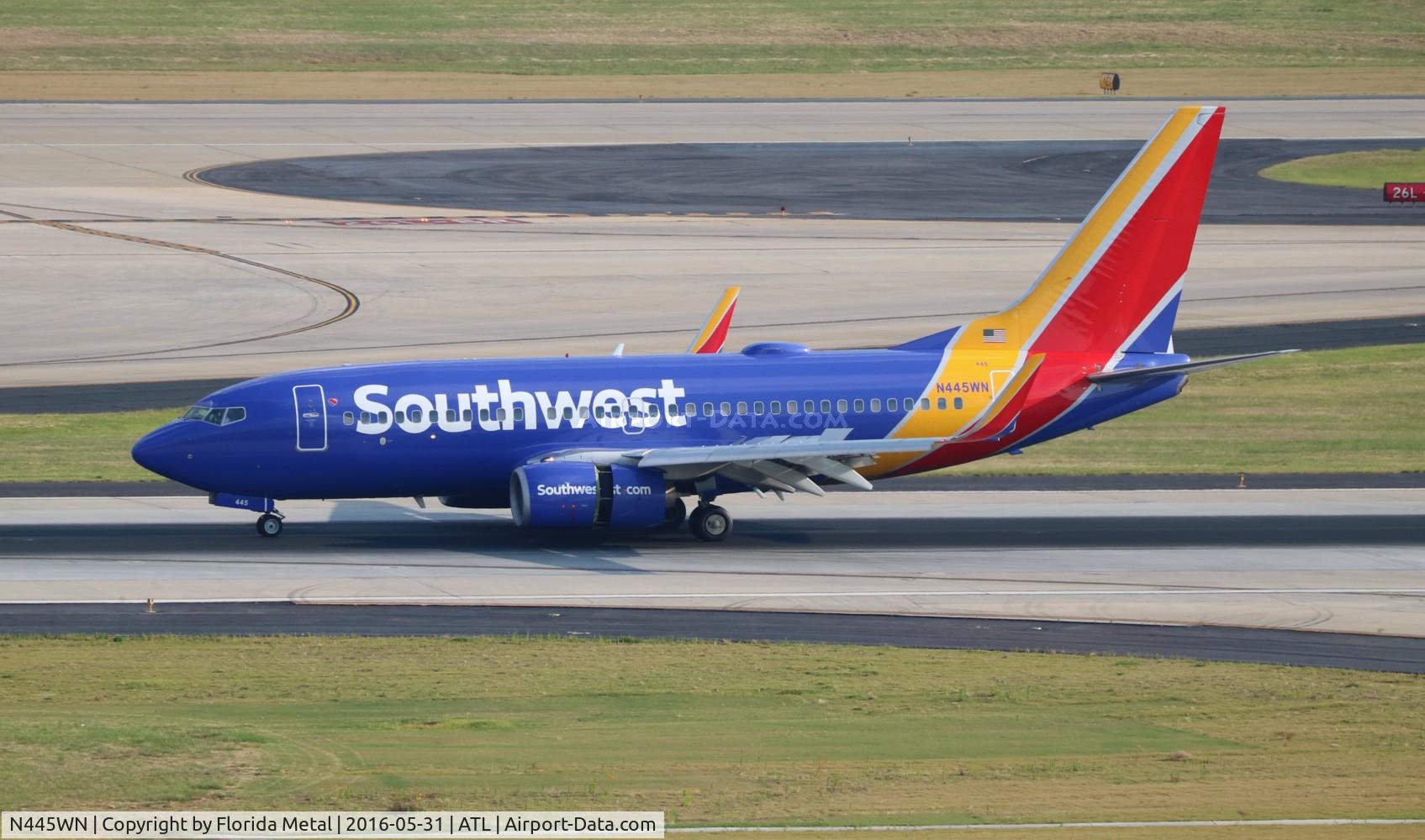 N445WN, 2003 Boeing 737-7H4 C/N 29841, Southwest