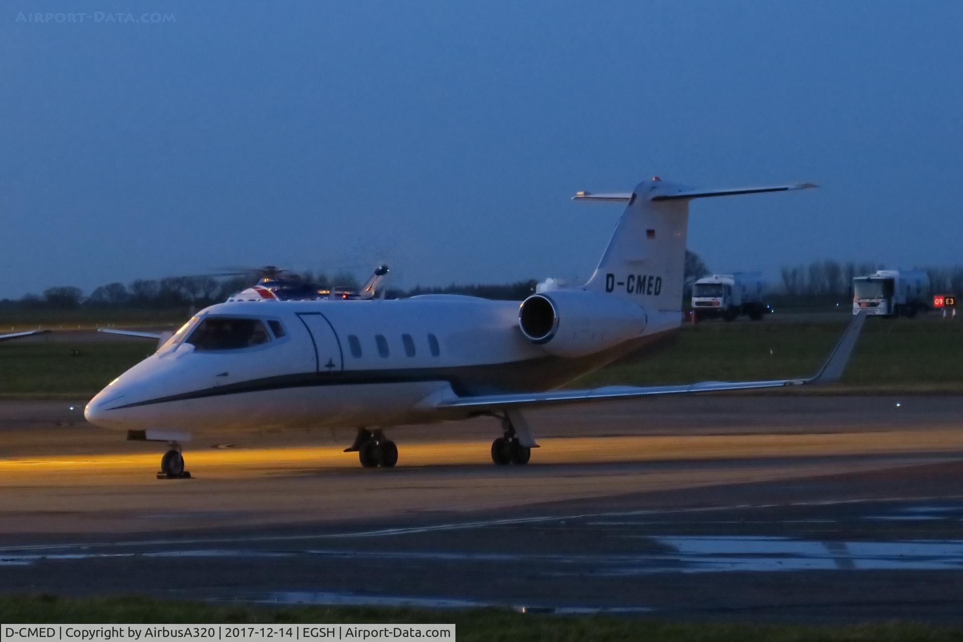 D-CMED, 1982 Gates Learjet 55 Longhorn C/N 59, Parked on Saxon