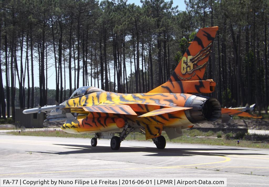 FA-77, SABCA F-16AM Fighting Falcon C/N 6H-77, Tiger schemme.