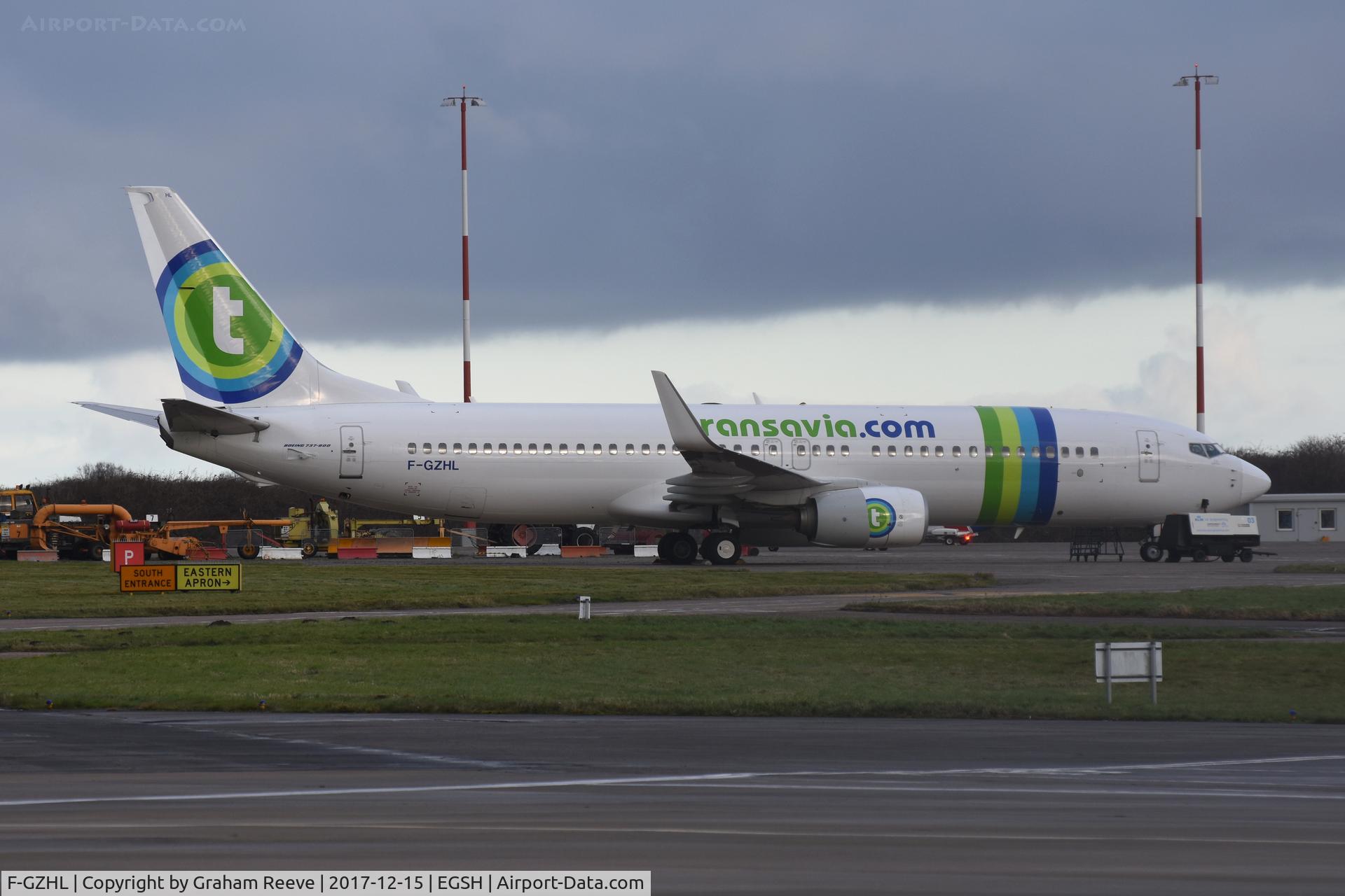 F-GZHL, 2014 Boeing 737-8K2 C/N 37791, Parked at Norwich.