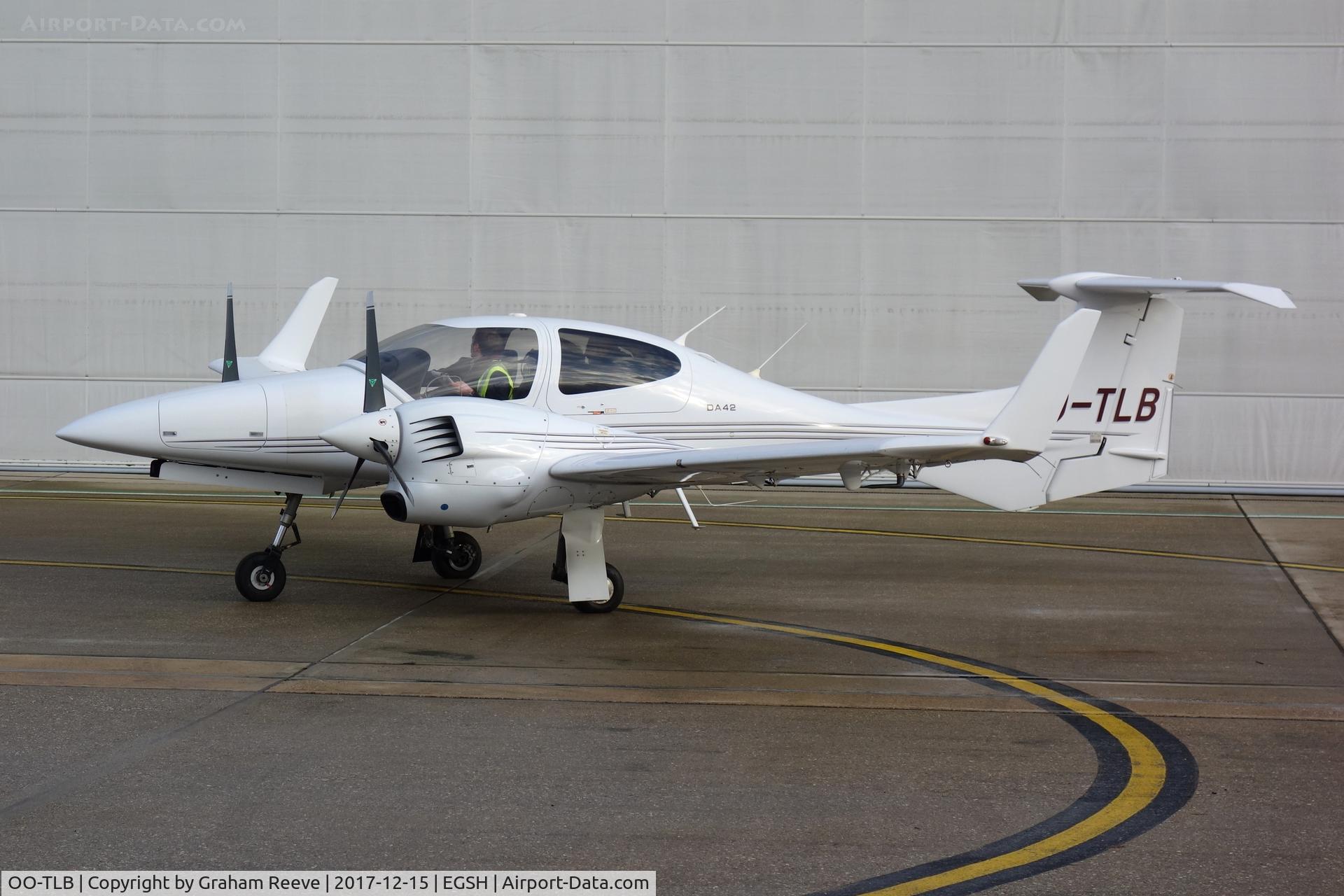 OO-TLB, 2007 Diamond DA-42 Twin Star C/N 42.230, Parked at Norwich.