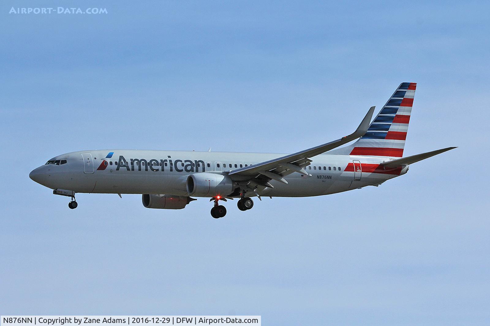 N876NN, 2011 Boeing 737-823 C/N 40767, Arriving at DFW Airport