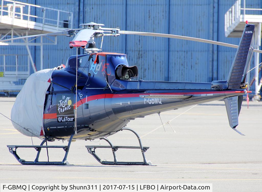 F-GBMQ, Eurocopter AS-350BA Ecureuil C/N 1042, Parked at the General Aviation area... additional 'Le Tour de France / @LeTour' titles