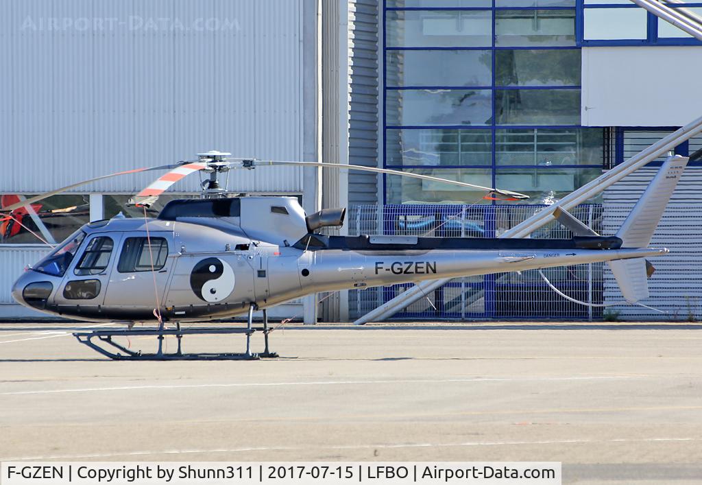 F-GZEN, 2009 Aerospatiale AS-350B-3 Ecureuil C/N 4629, Parked at the General Aviation area...