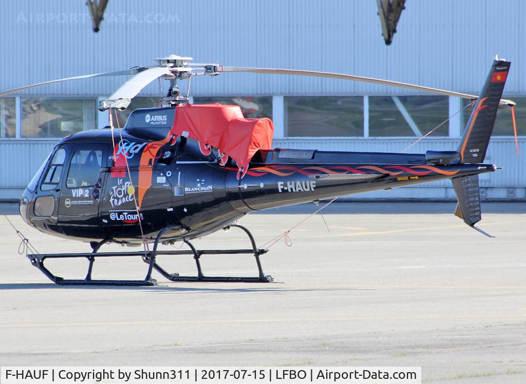 F-HAUF, 2010 Eurocopter AS-350B-3 Ecureuil Ecureuil C/N 7005, Parked at the General Avation area... additional 'Le Tour de France / @LeTour' titles.