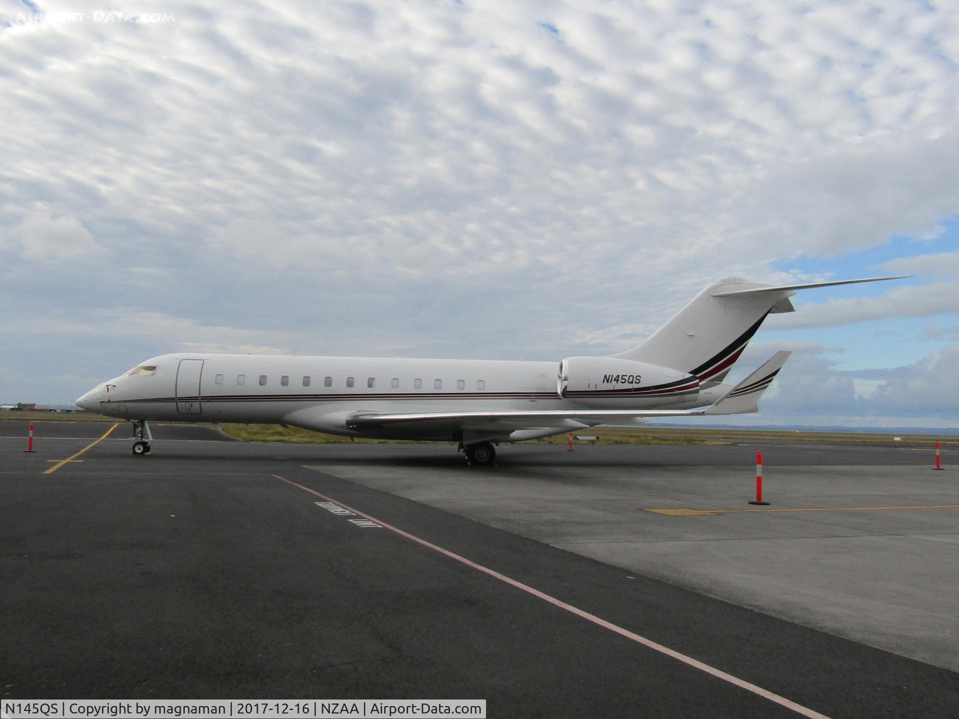 N145QS, 2014 Bombardier BD-700-1A10-Global 6000 C/N 9598, at AKL in from shanghai