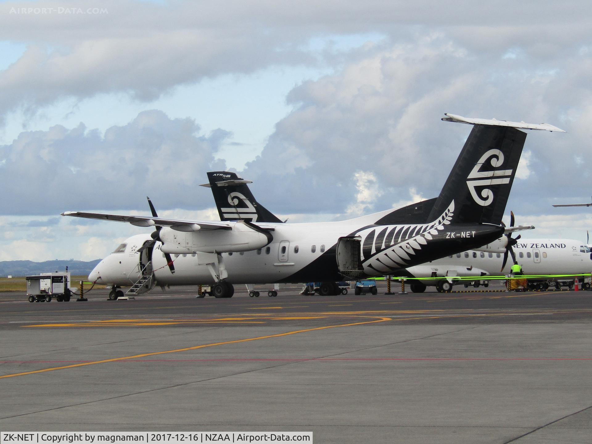 ZK-NET, 2007 De Havilland Canada DHC-8-311 Dash 8 C/N 642, on dom apron