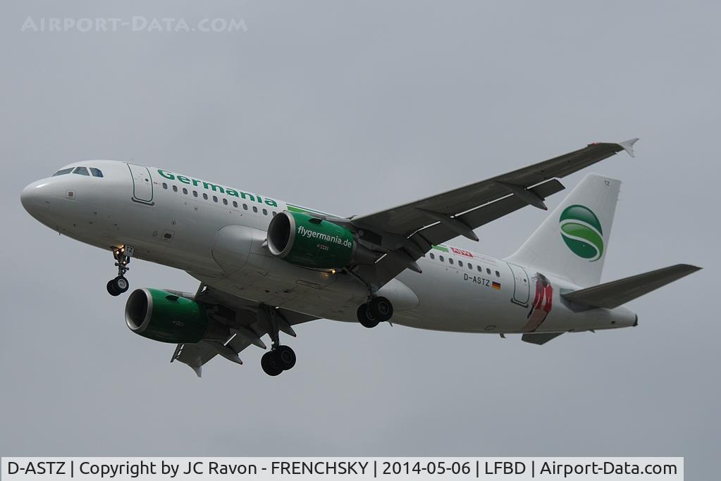 D-ASTZ, 2007 Airbus A319-112 C/N 3019, Germania landiing runway 23