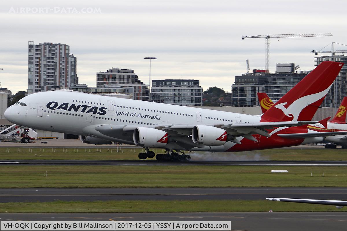 VH-OQK, 2011 Airbus A380-842 C/N 063, ONTO 16R