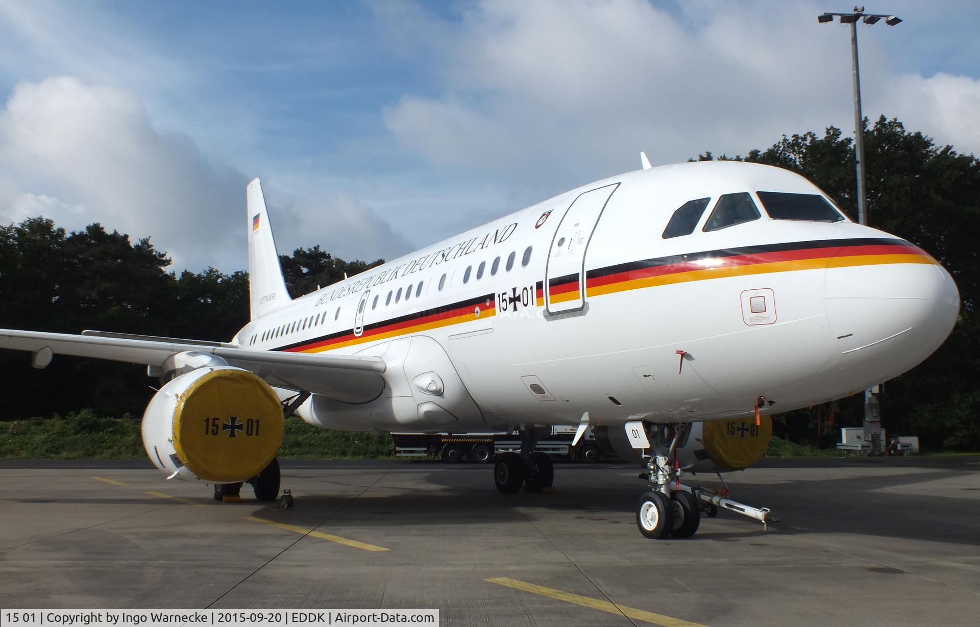 15 01, 2009 Airbus ACJ319 (A319-133/CJ) C/N 3897, Airbus ACJ319 (A319-133/CJ) of Flugbereitschaft BMVg (German air force VIP-Flight) at the DLR 2015 air and space day on the side of Cologne airport