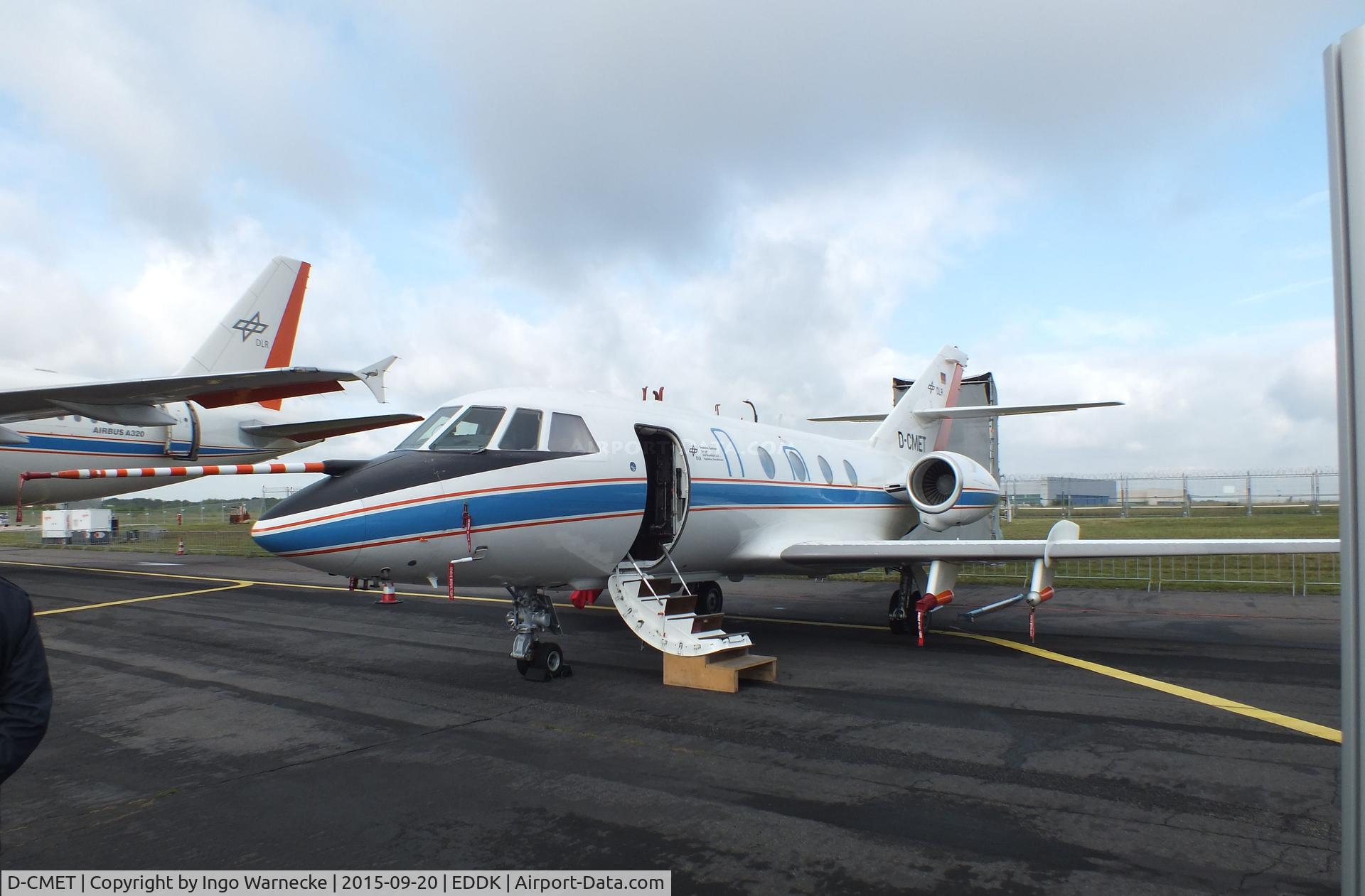 D-CMET, 1976 Dassault Falcon (Mystere) 20E-5 C/N 329, Dassault Falcon 20E-5 research aircraft of DLR at the DLR 2015 air and space day on the side of Cologne airport