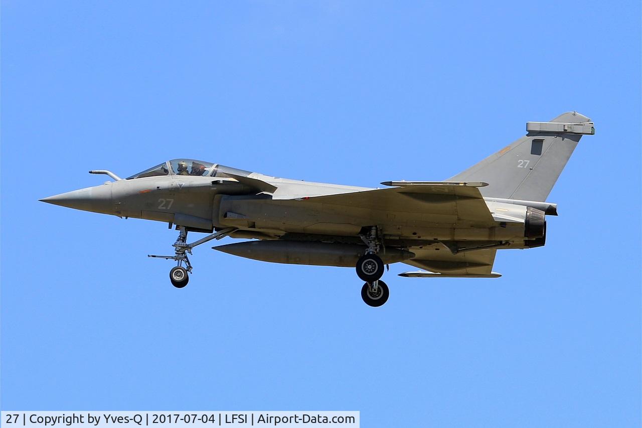 27, 2011 Dassault Rafale M C/N 27, Dassault Rafale M, On final rwy 29, St Dizier-Robinson Air Base 113 (LFSI)