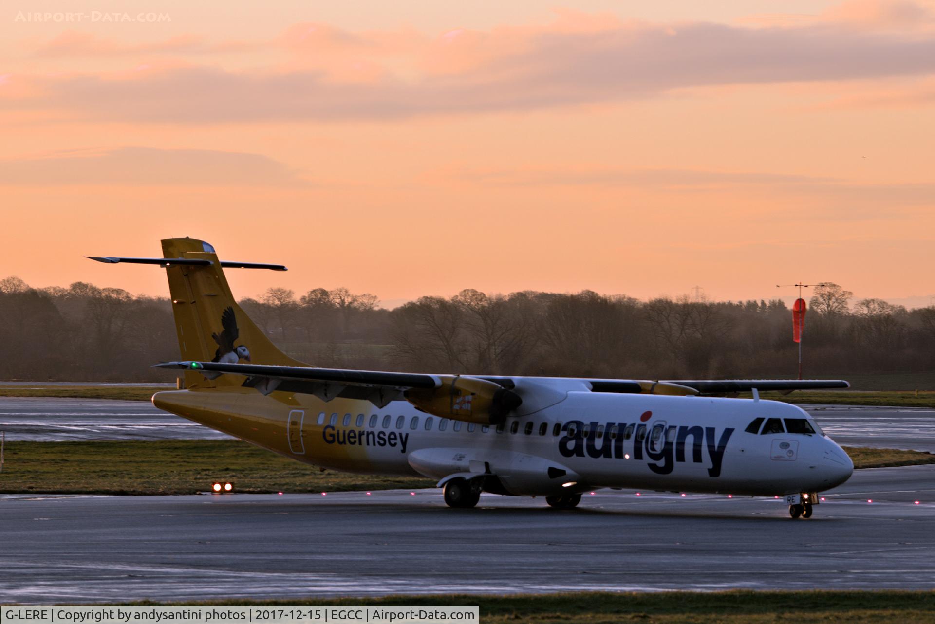 G-LERE, 2009 ATR 72-212A C/N 891, taxing in after landing