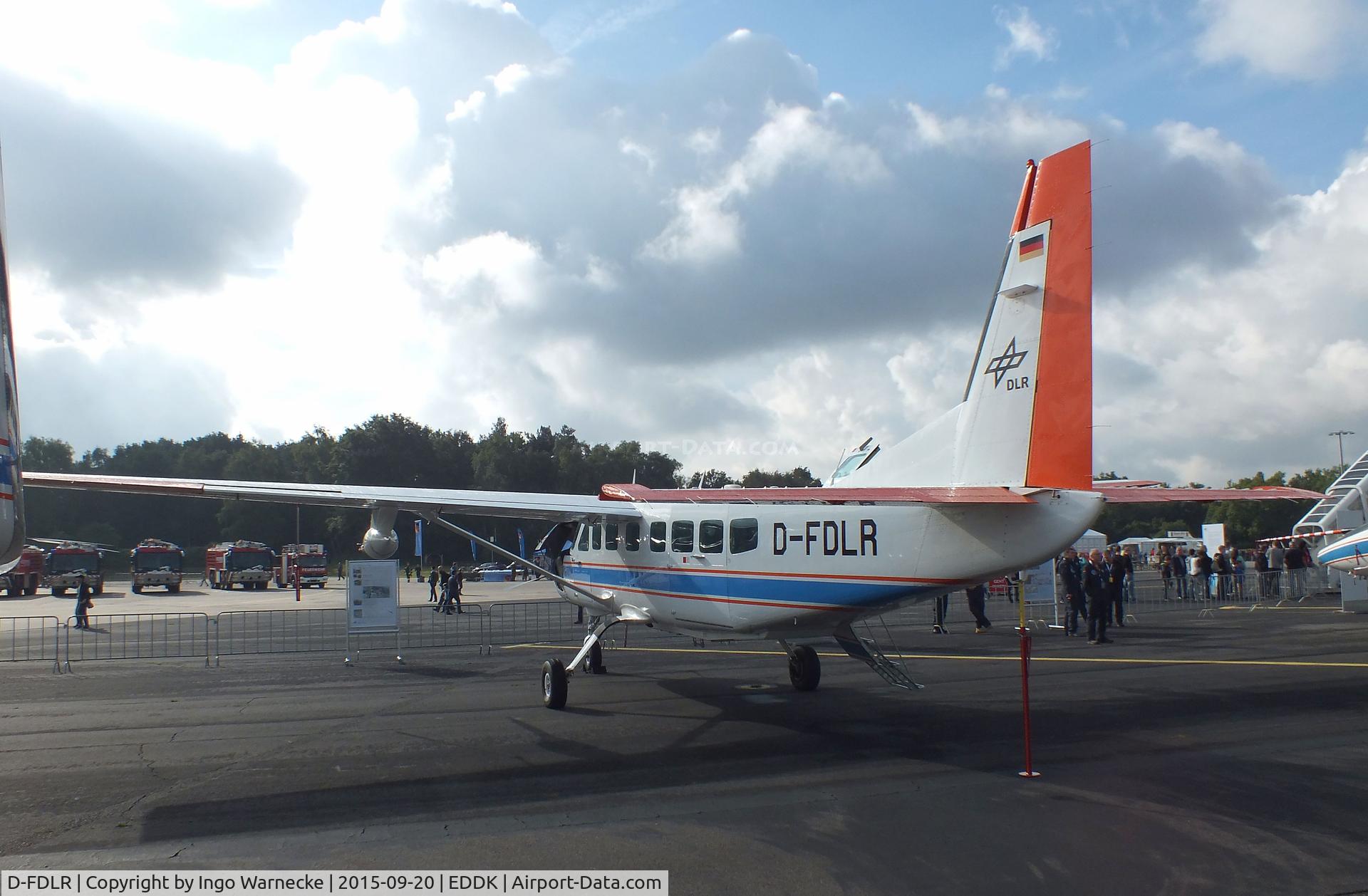 D-FDLR, 1998 Cessna 208B Grand Caravan C/N 208B-0708, Cessna 208B Grand Caravan research aircraft of DLR at the DLR 2015 air and space day on the side of Cologne airport