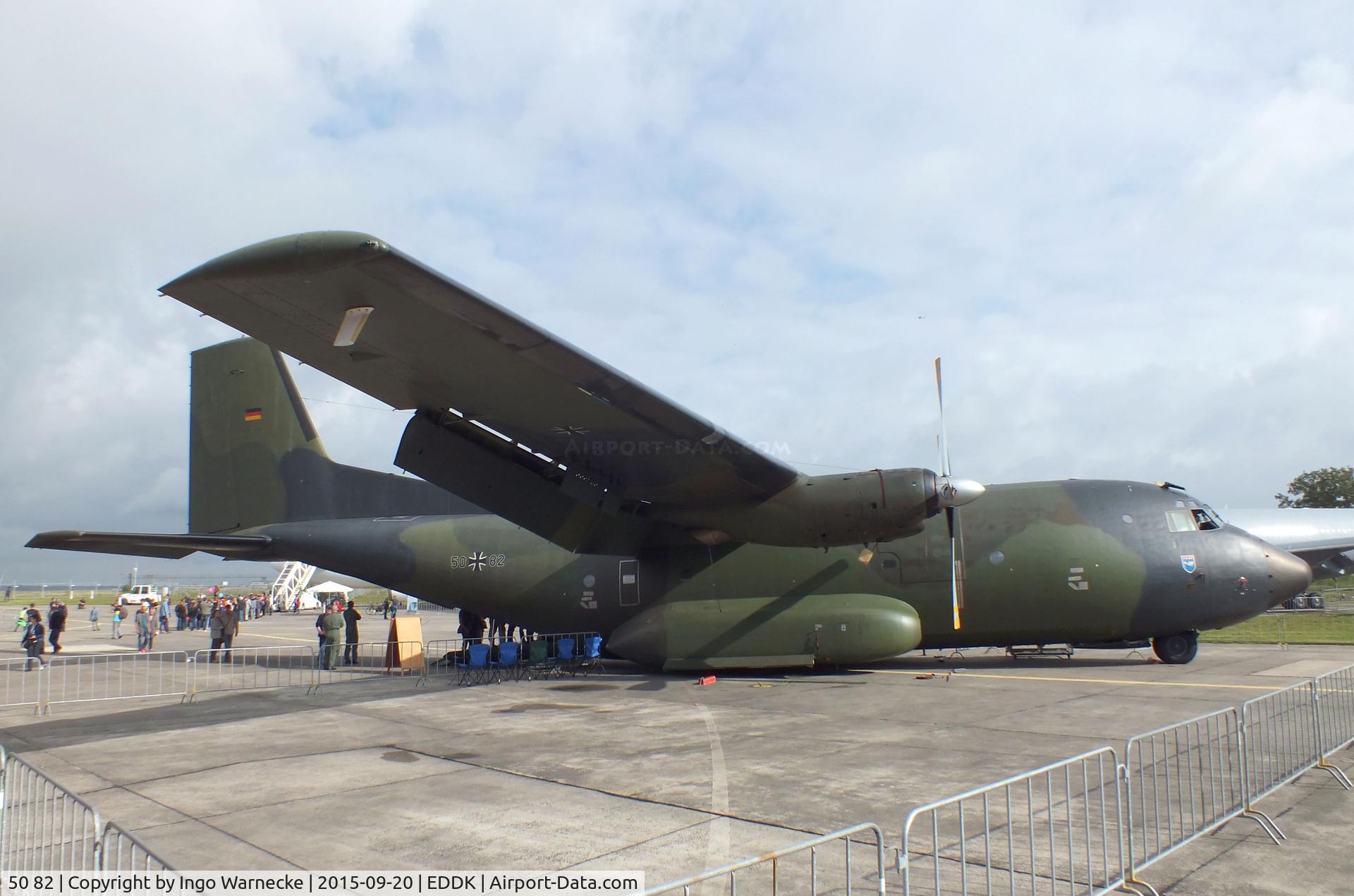 50 82, Transall C-160D C/N D119, Transall C-160D of the Luftwaffe (German Air Force) at the DLR 2015 air and space day on the side of Cologne airport